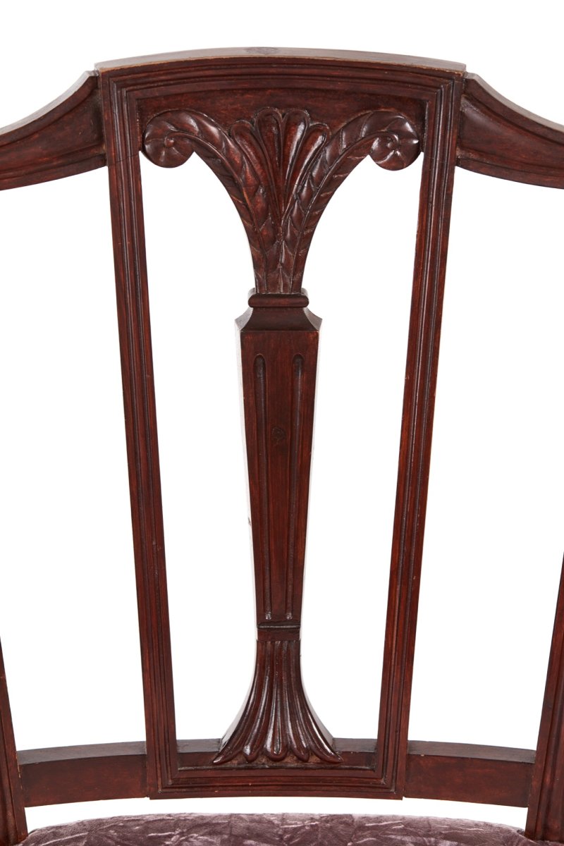 Pair of Mahogany Hepplewhite Style Side Chairs c.1890 - Image 7